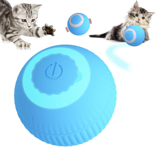 Bola de juguete interactivo para gatos azul