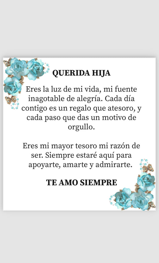 Dedicatoria Querida Hija