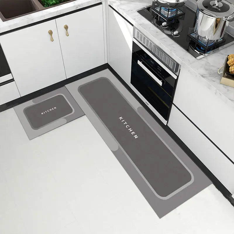 Alfombras antideslizantes gris cocina 2und